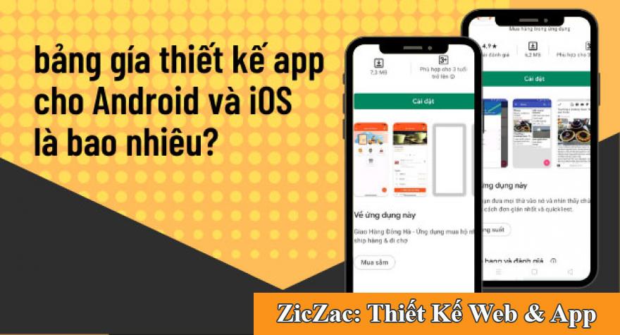 Bảng giá thiết kế app Android và iOS là bao nhiêu?