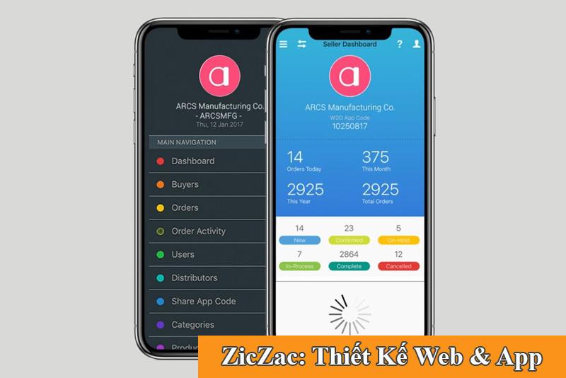 thiết kế app bán sỉ