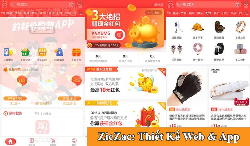 thiết kế app đặt hàng hộ trên taobao