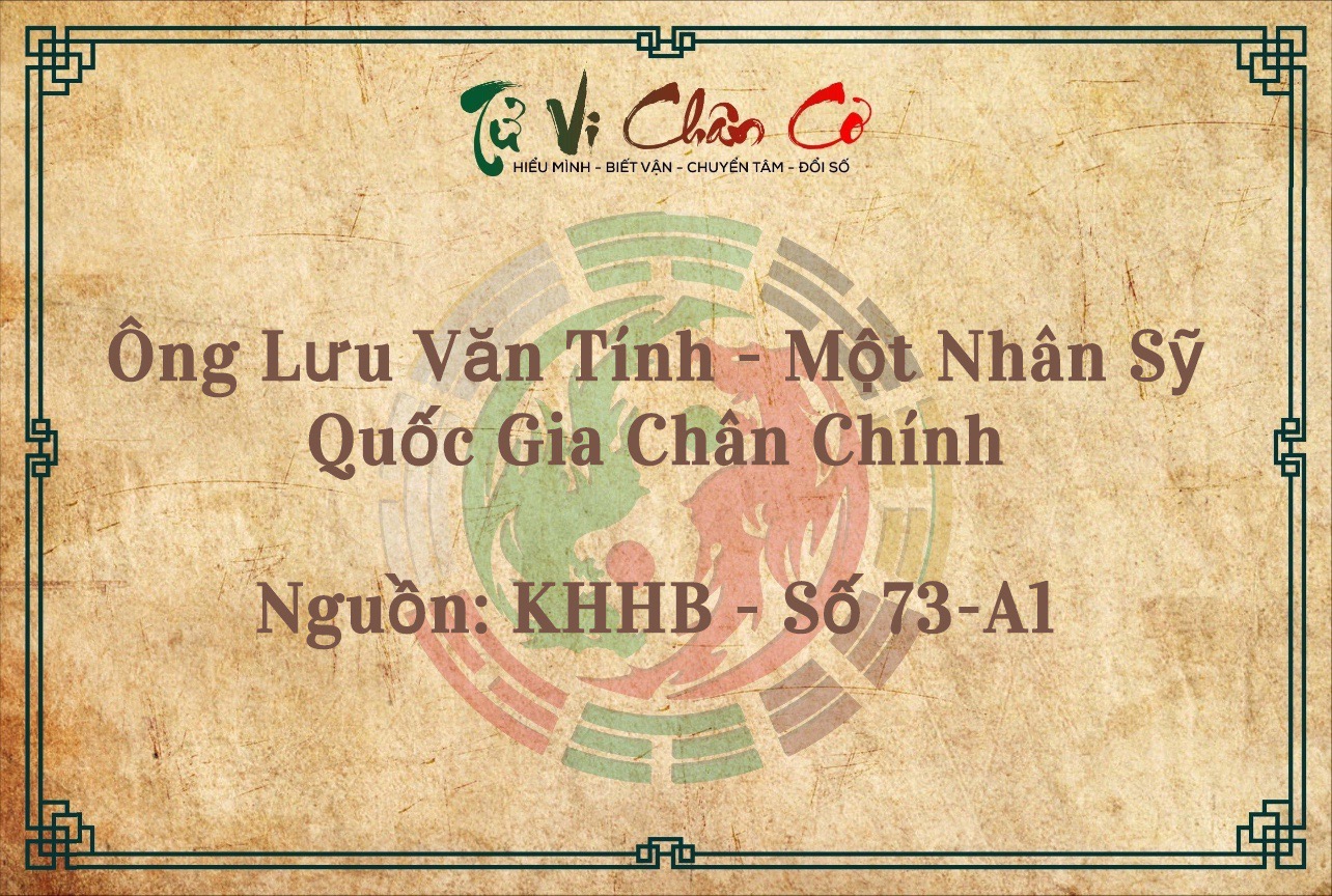 Ông Lưu Văn Tính - Một Nhân Sỹ Quốc Gia Chân Chính