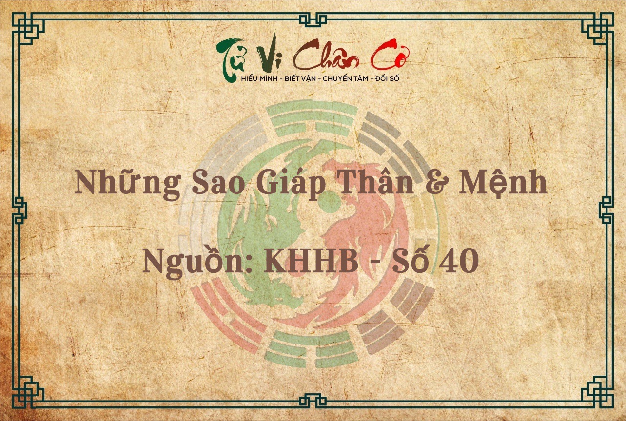 Những Sao Giáp Thân & Mệnh