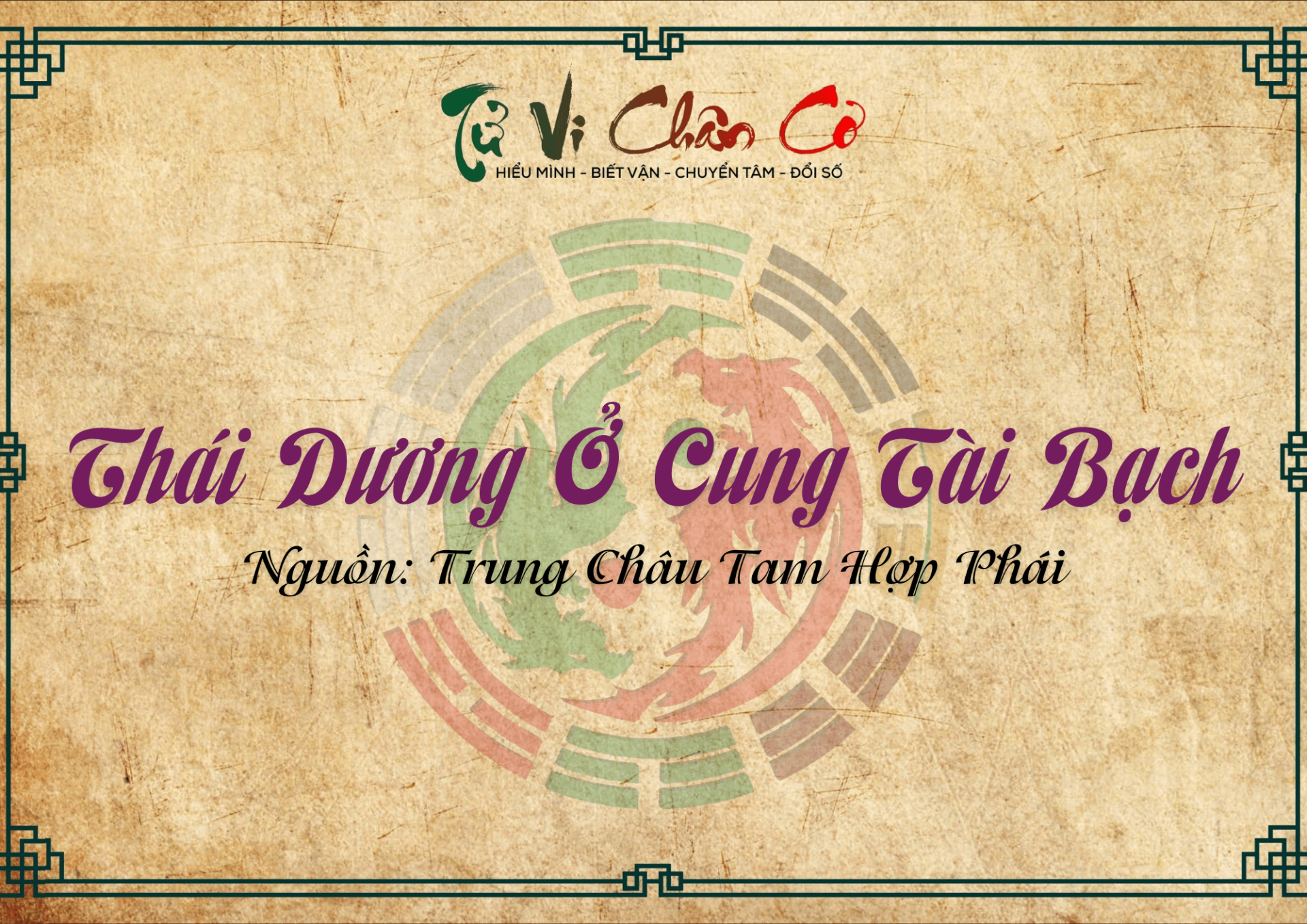 Thái Dương Ở Cung Tài Bạch
