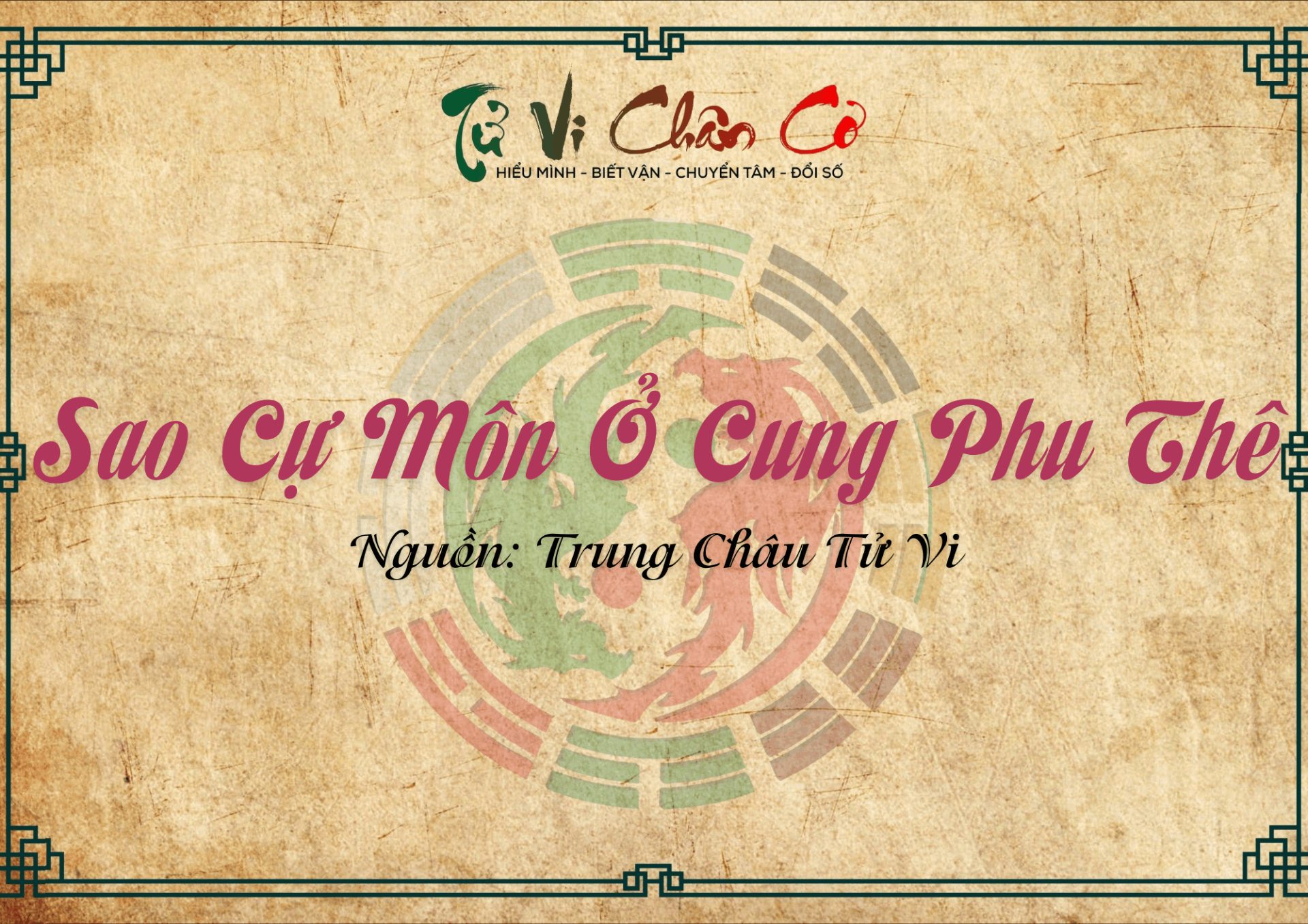 Sao Cự Môn Ở Cung Phu Thê