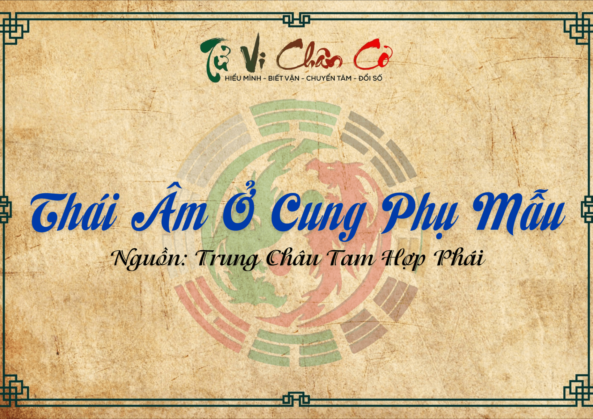 Thái Âm Ở Cung Phụ Mẫu
