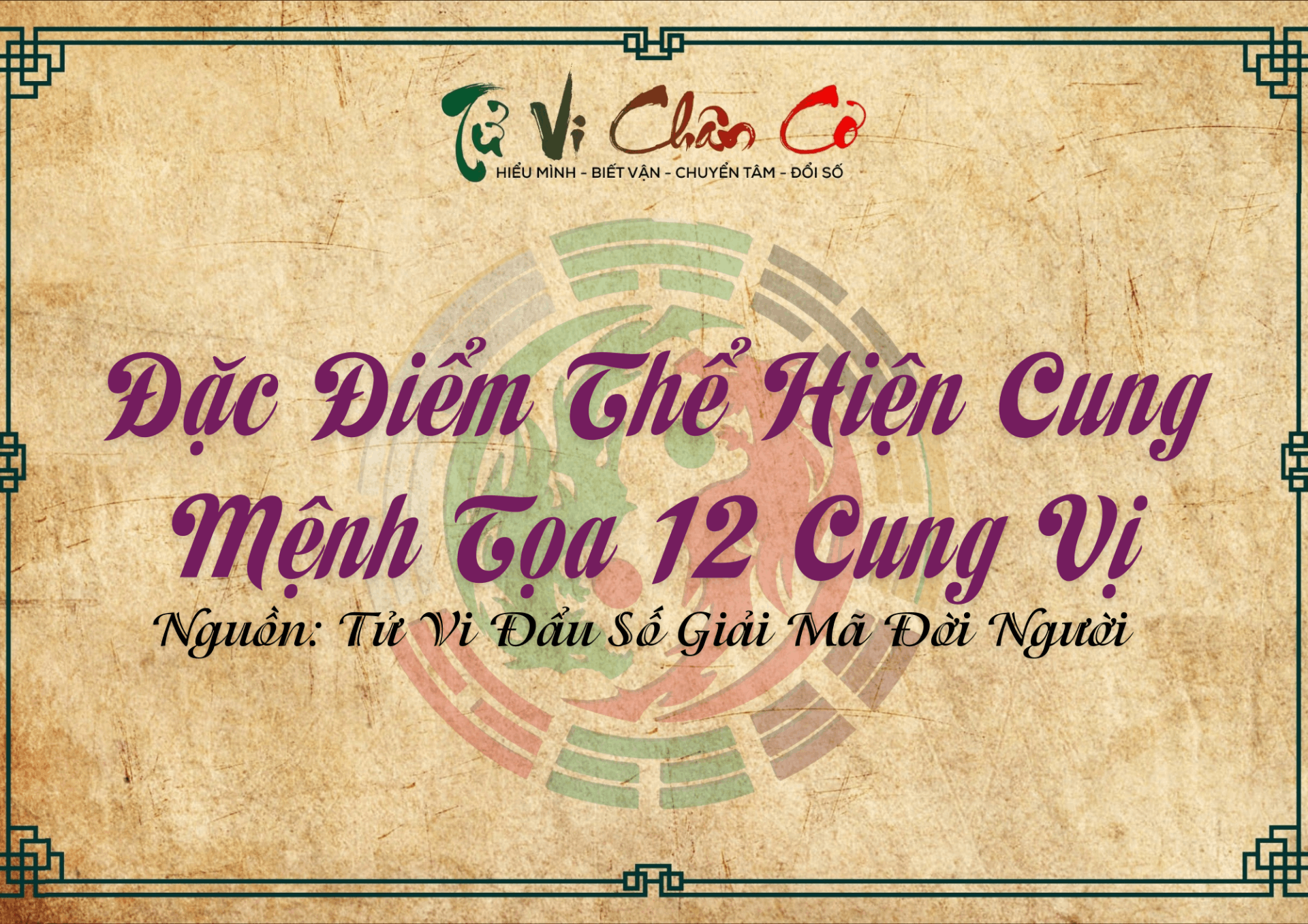 Đặc Điểm Thể Hiện Cung Mệnh Tọa 12 Cung Vị