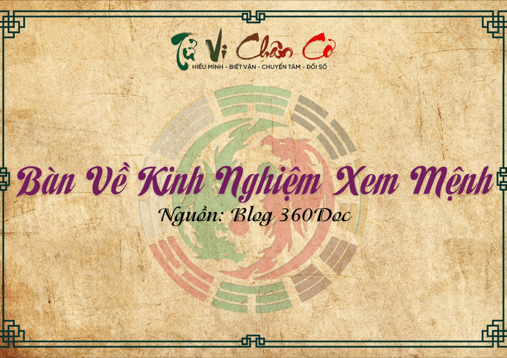 Bàn Về Kinh Nghiệm Xem Mệnh