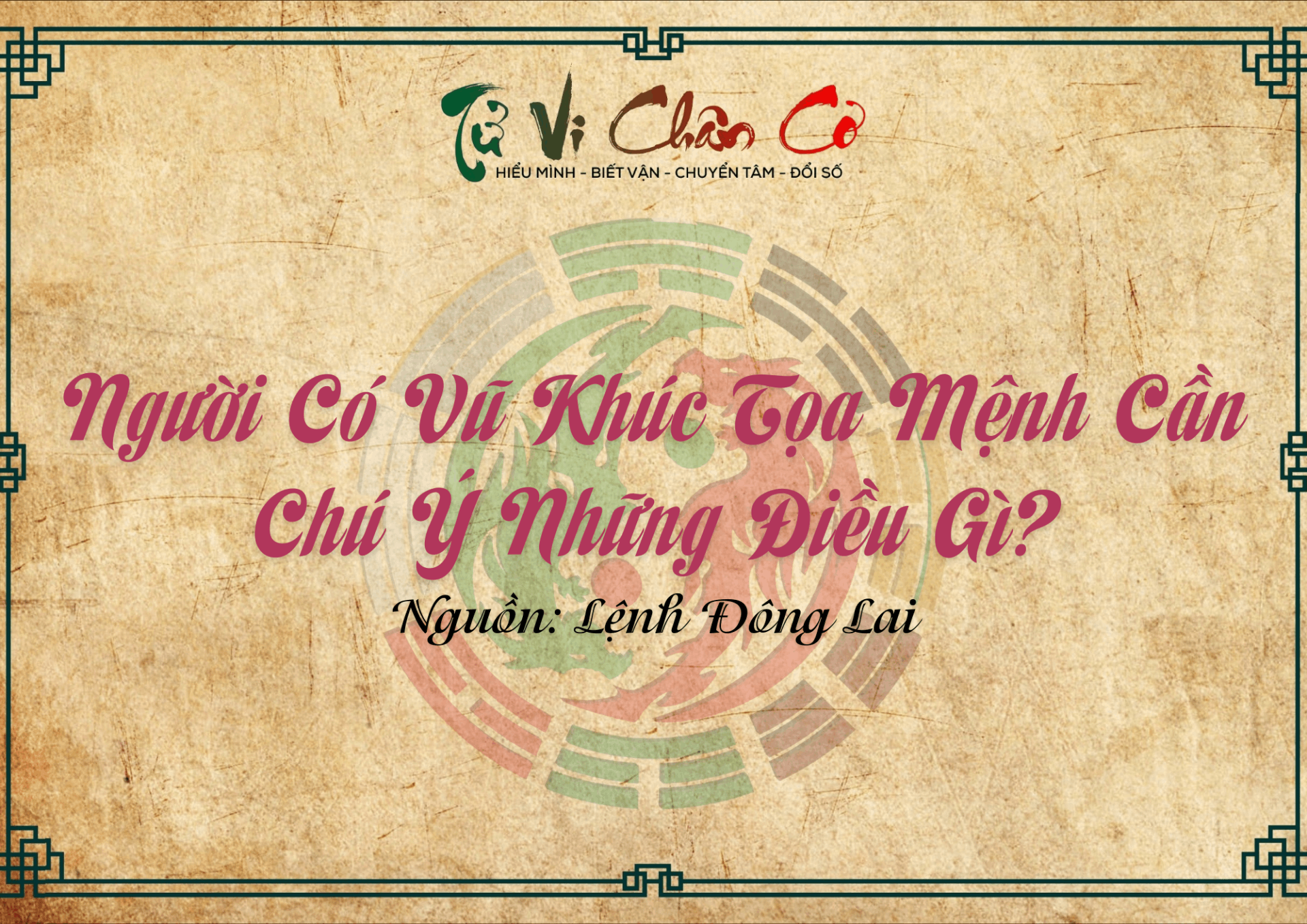 Người Có Vũ Khúc Tọa Mệnh Cần Chú Ý Những Điều Gì?